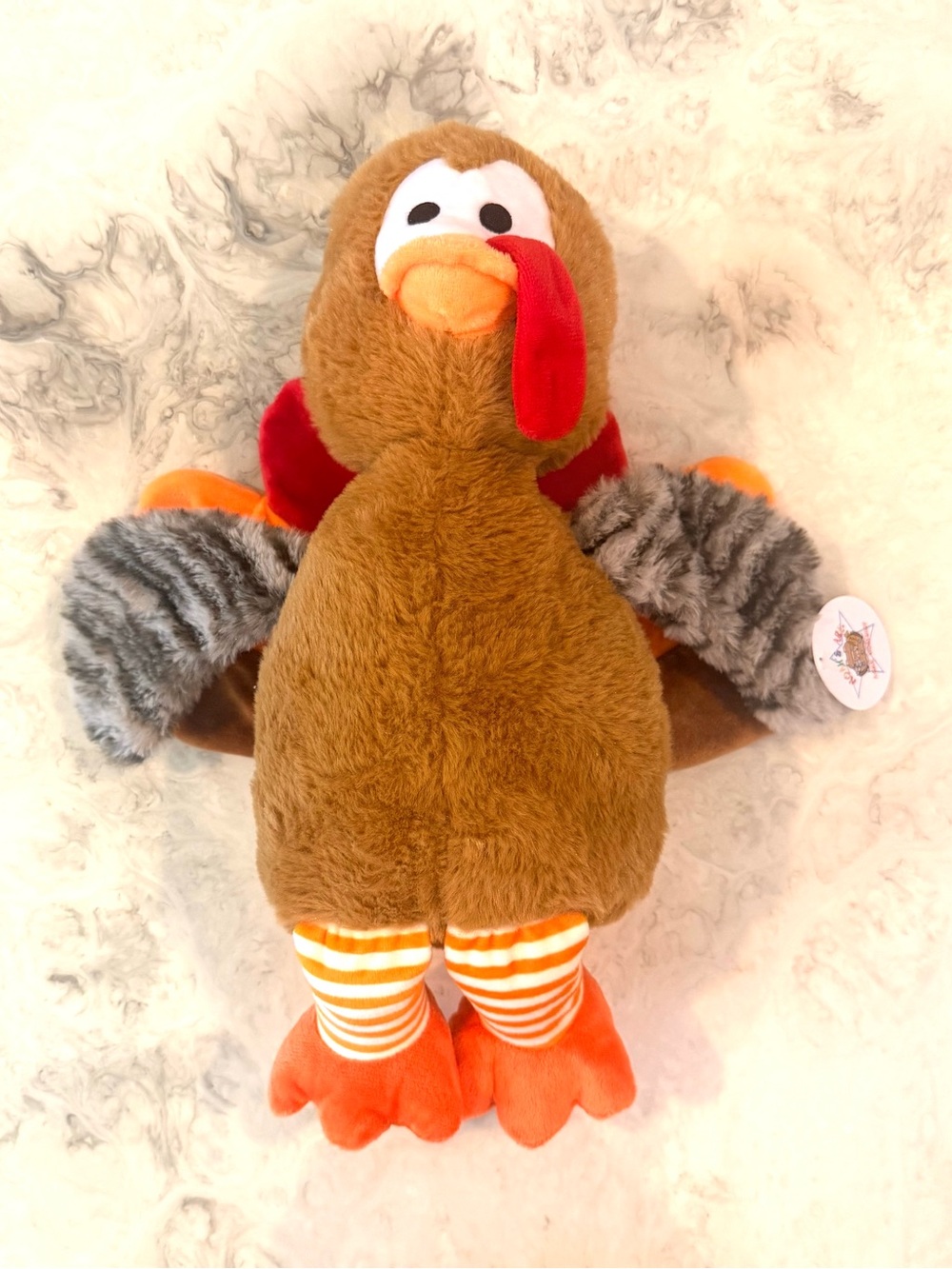 NWT Noah's Ark Animal Workshop 16 in Turkey Plush Washable Thanksgiving